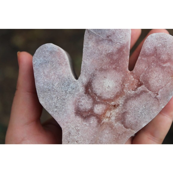 Pink Amethyst Cactus Shaped Stone - Picture 5 of 10